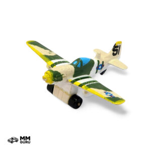 Micro Machines MMGuru Propeller Aircraft P-51 Mustang, Camo, isometric view