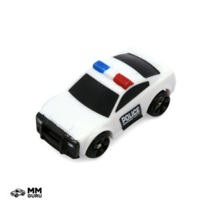 Micro Machines MMGuru Police #0178 Police Cruiser, White, isometric view