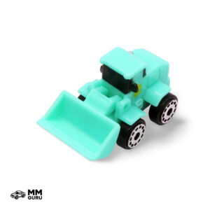 Micro Machines MMGuru Construction - Work Trucks #0182 Front-End Loader, Cyan, isometric view