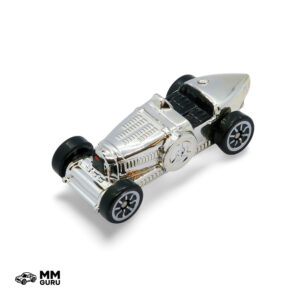 Micro Machines MMGuru Bugatti #0221 Type-35, Silver Chrome, isometric view
