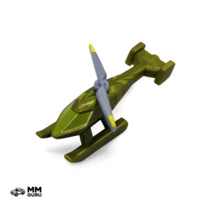 Micro Machines MMGuru Helicopters #0228 Chopper, Green, isometric view