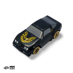 Micro Machines MMGuru Pontiac #0233 ’77 Trans Am, Black, isometric view