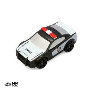 Micro Machines MMGuru Police #0248 Police Cruiser, Black White, isometric view