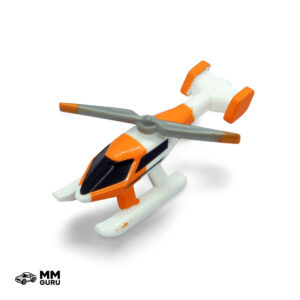 Micro Machines MMGuru Helicopters #0283 Chopper, Orange White, isometric view