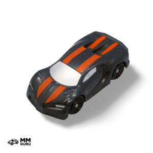 Micro Machines MMGuru Bugatti #0297 Chiron, Black, isometric view