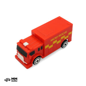 Micro Machines MMGuru Firefighters - Rescue #0075 Heavy Duty Truck, Red, isometric view