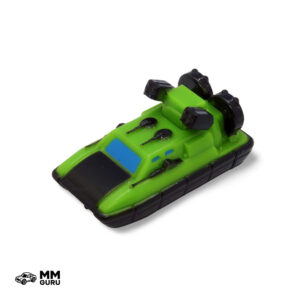 Micro Machines MMGuru JMM #0083 Hovercraft, Green, isometric view