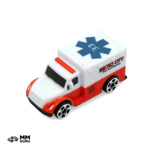 Micro Machines MMGuru Ambulances #0086 Ambulance, Red White, isometric view