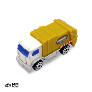 Micro Machines MMGuru Construction - Work Trucks #0090 Garbage Truck, Gold White, isometric view