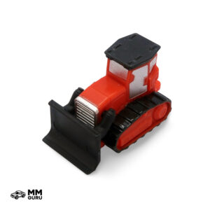 Micro Machines MMGuru Construction - Work Trucks #0158 Bulldozer, Red, isometric view