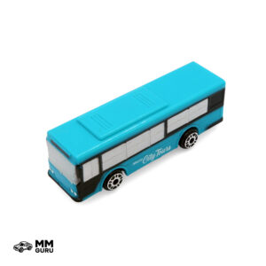 Micro Machines MMGuru Buses #0259 Bus, Cyan, isometric view