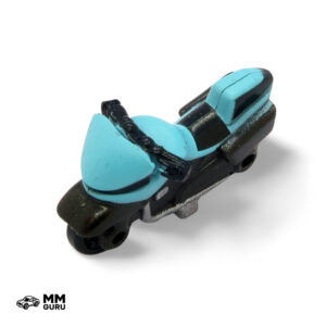 Micro Machines MMGuru Motorbikes #0262 Race Cycle, Black Cyan, isometric view