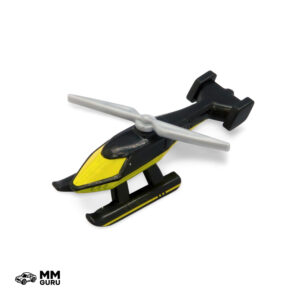 Micro Machines MMGuru Helicopters #0265 Chopper, Black, isometric view