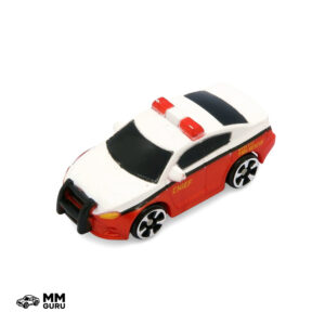 Micro Machines MMGuru Firefighters - Rescue #0266 Fire Chief Car, Red White, isometric view