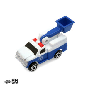 Micro Machines MMGuru Construction - Work Trucks #0272 Utility Truck, Blue White, isometric view