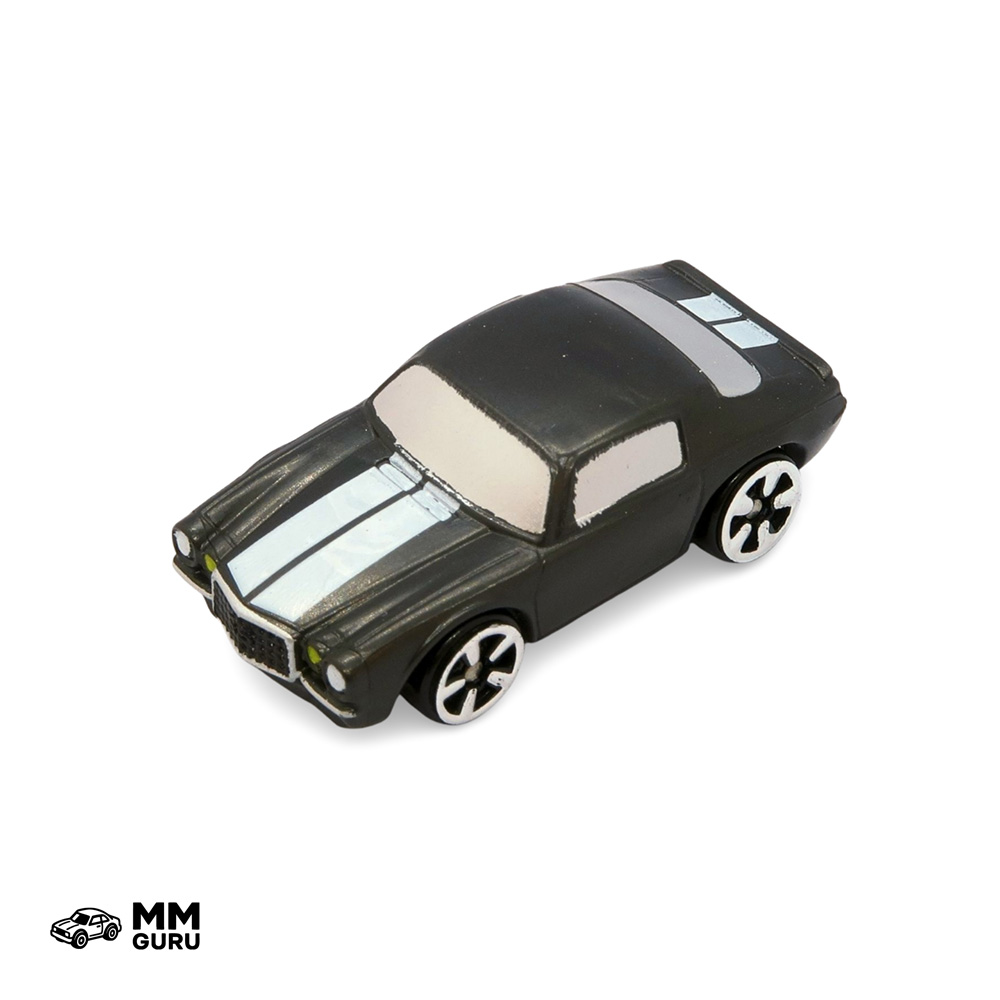 Micro Machines MMGuru Chevrolet #0381 ’71 Camaro, Black, isometric view