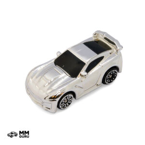 Micro Machines MMGuru Chevrolet #0391 2019 Corvette ZR1, Silver Chrome, isometric view