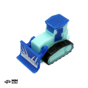 Micro Machines MMGuru Construction - Work Trucks #0461 Bulldozer, Cyan, isometric view