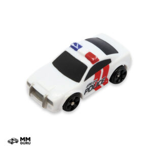 Micro Machines MMGuru Police #0209 Police Cruiser, White, isometric view