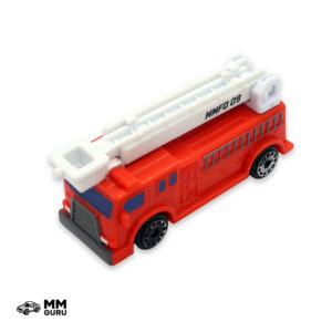 Micro Machines MMGuru Firefighters - Rescue #0210 Ladder Truck, Red, isometric view