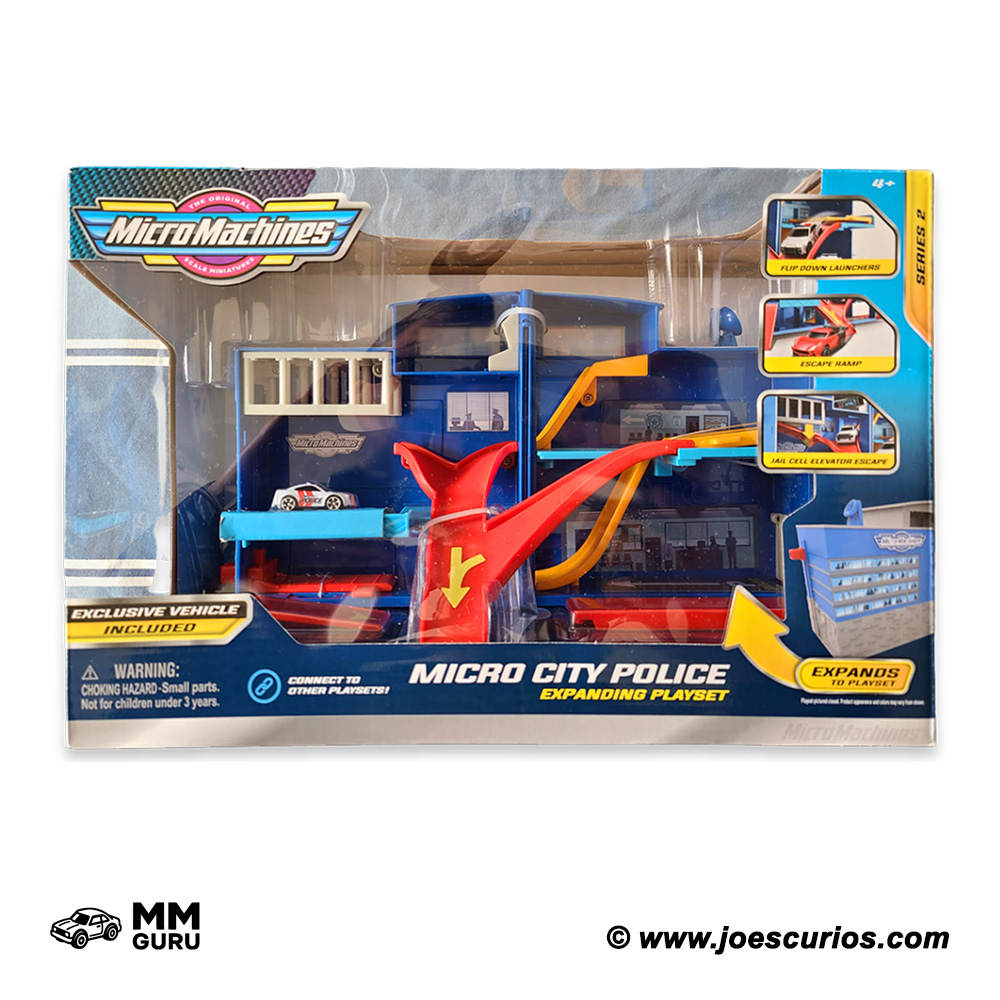 Micro Machines MMGuru 2021 2021-Micro City Police expanding playset, isometric view