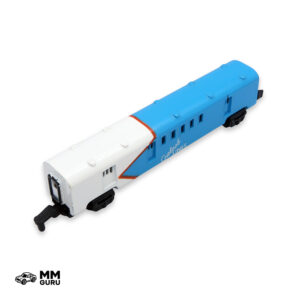 Micro Machines MMGuru Trains Coach Type 1, Cyan White, isometric view