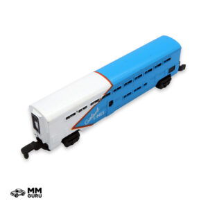 Micro Machines MMGuru Trains Coach Type 2, Cyan White, isometric view