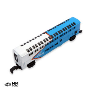 Micro Machines MMGuru Trains Coach Type 3, Cyan White, isometric view