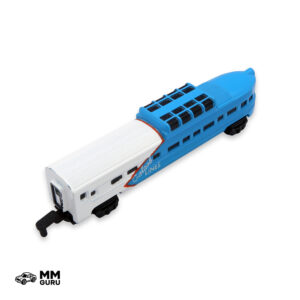 Micro Machines MMGuru Trains Coach Type 4, Cyan White, isometric view