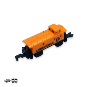 Micro Machines MMGuru Trains Caboose Type 2, Orange, isometric view