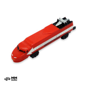 Micro Machines MMGuru Trains Bullet Train Engine, Red, isometric view