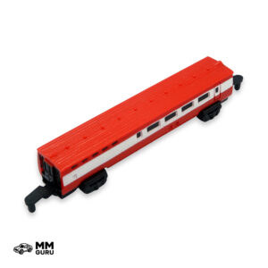 Micro Machines MMGuru Trains Coach Type 6, Red, isometric view