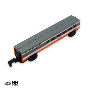 Micro Machines MMGuru Trains Coach Type 6, Grey Orange, isometric view
