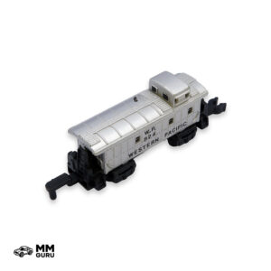 Micro Machines MMGuru Trains Caboose Type 2, Silver, isometric view