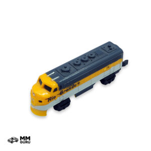 Micro Machines MMGuru Trains Super Chief F-9 Locomotive, Grey Yellow, isometric view