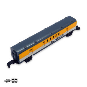 Micro Machines MMGuru Trains Coach Type 1, Grey Yellow, isometric view