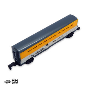 Micro Machines MMGuru Trains Coach Type 2, Grey Yellow, isometric view